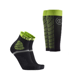 Trail Protect + Ultralight Run Calf Black Yellow